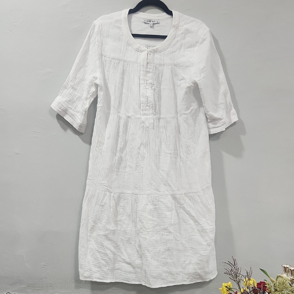White Long Sleeve Dress - Picture 2 of 5